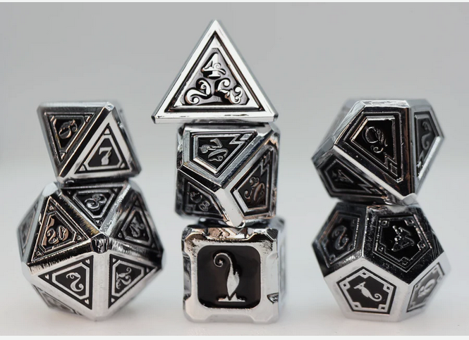 Alchemist Metals: Necrotic - Metal RPG Dice Set