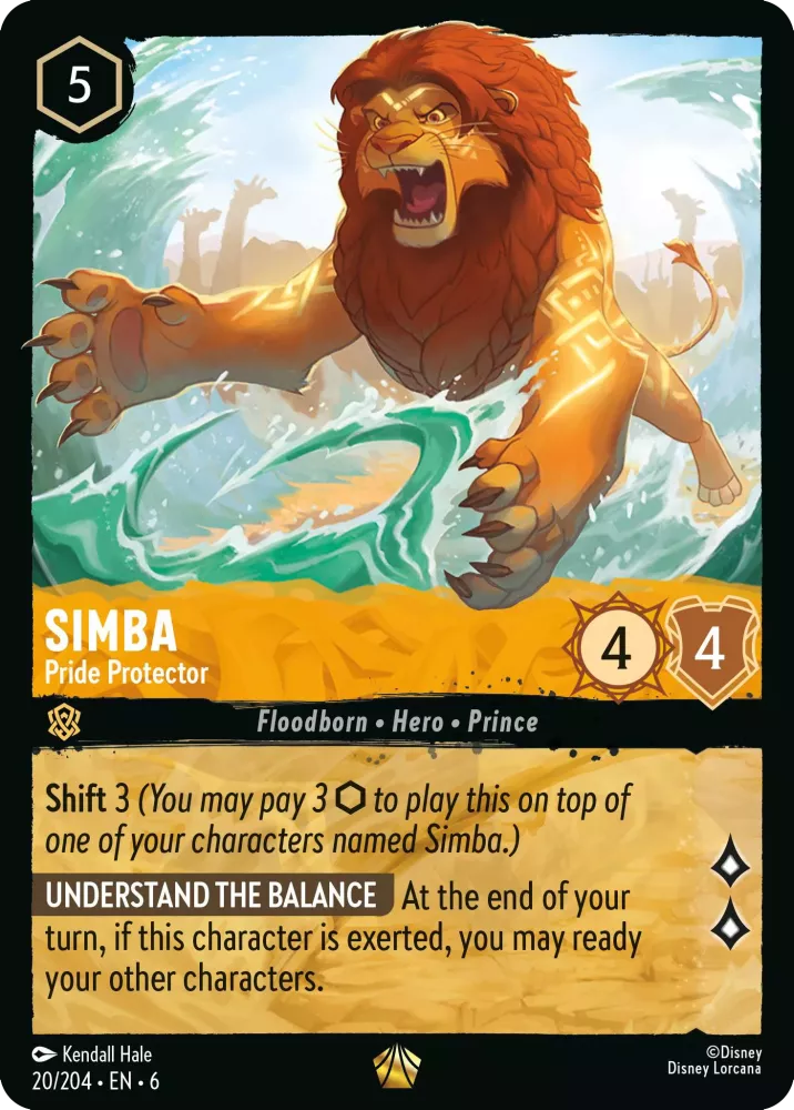 Simba - Pride Protector (Azurite Sea 020/204) Legendary - Near Mint