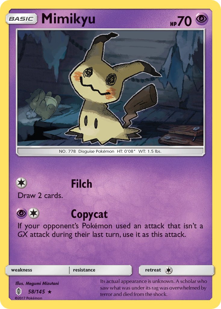 Mimikyu - 058/145 (SM:GRI) Holo Rare - Near Mint Holofoil