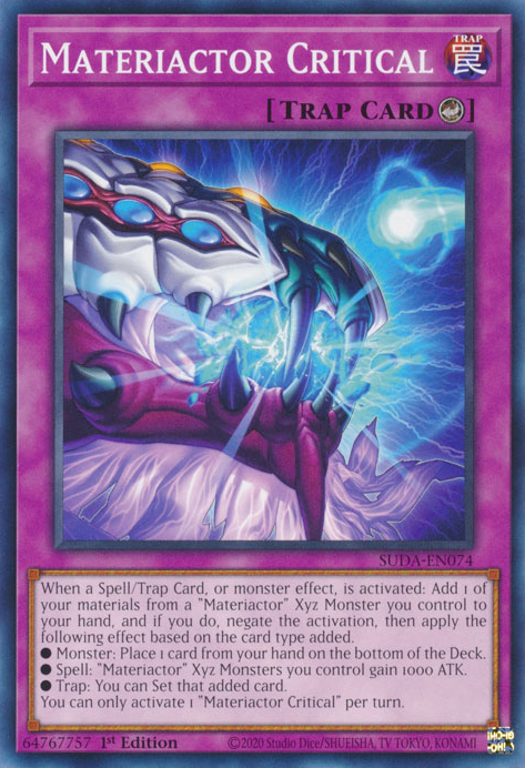 Materiactor Critical (SUDA-EN074) Common - Near Mint 1st Edition