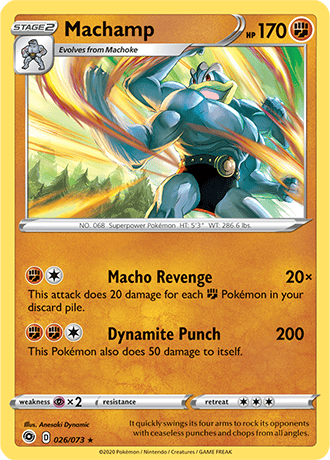 Machamp - 26/73 (CHP) Holo Rare - Near Mint Holofoil