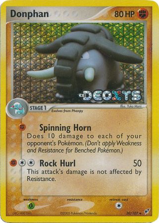 Donphan (30/107) Light Play Prerelease Stamped