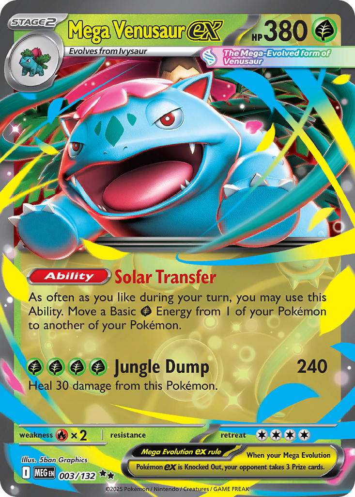 Mega Venusaur ex - 003/132 (MEG) Double Rare