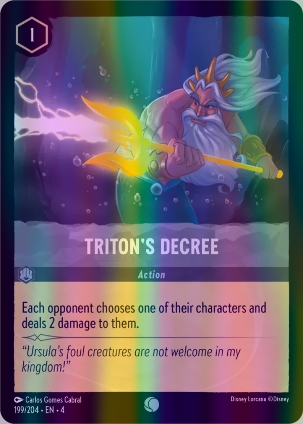 Triton's Decree (Ursula's Return 199/204) Common - Near Mint Cold Foil