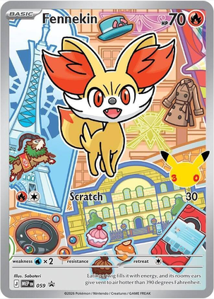 Fennekin - 059 (MEP) Promo Near Mint Holofoil