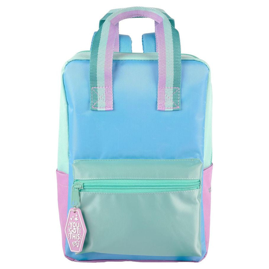 colorblock mini backpack 26L erasers and snacks Sherbet Colorblock Small Kids Backpack