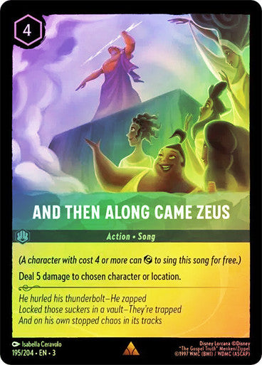 And Then Along Came Zeus (Into the Inklands 195/204) Rare - Near Mint Cold Foil