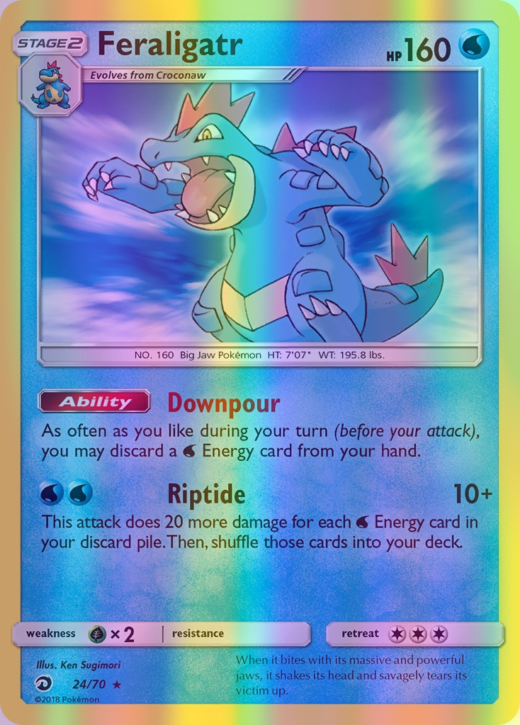 Feraligatr - 24/70 (DRM) Holo Rare - Near Mint Reverse Holofoil
