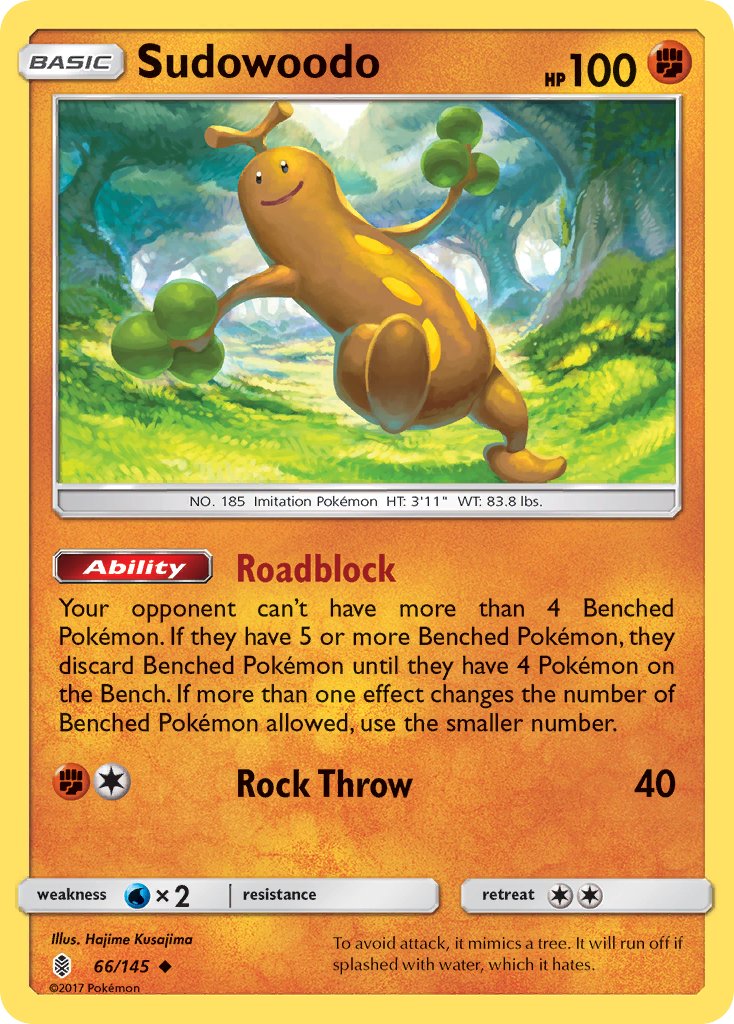 Sudowoodo - 066/145 (SM:GRI) Uncommon - Near Mint