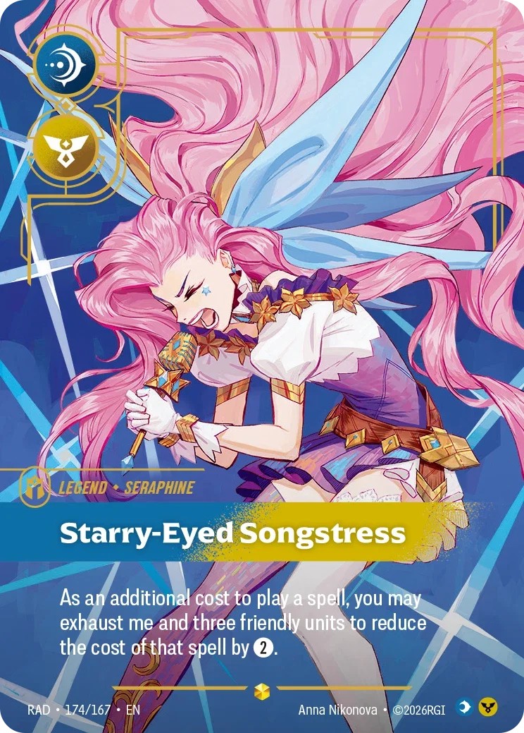 Seraphine, Starry-Eyed Songstress (Overnumbered) - 174/167 (RAD) Showcase
