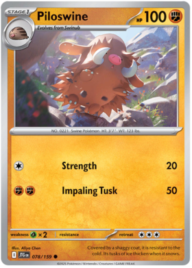 Piloswine - 078/159 (JTG) Common
