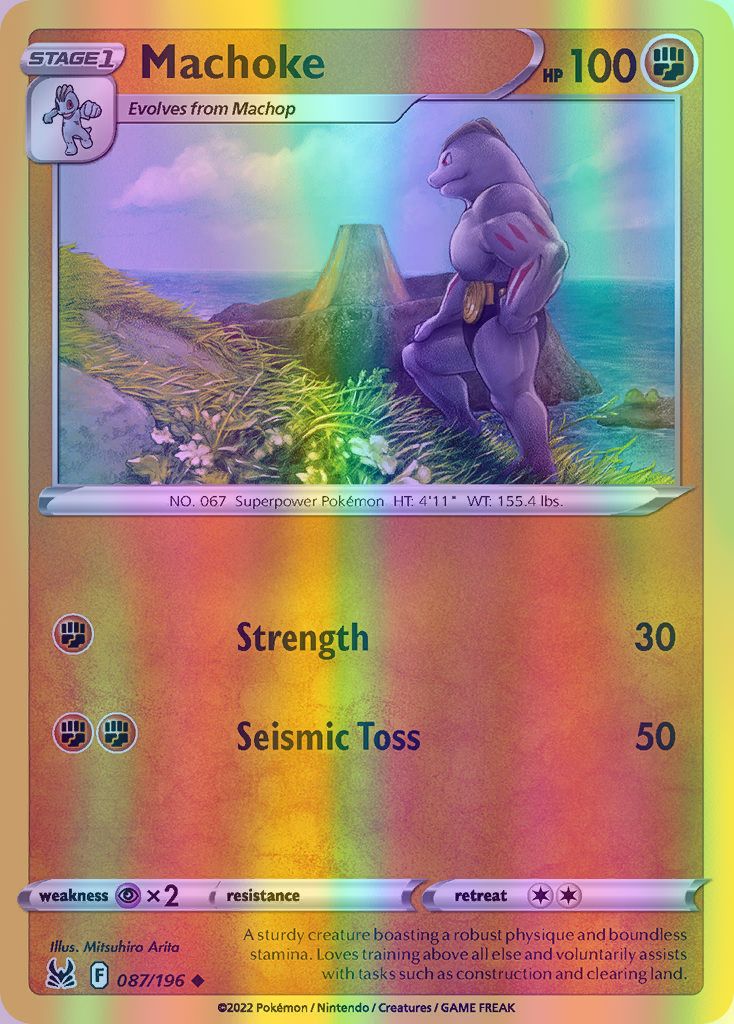 Machoke - 087/196 (SWSH11) Uncommon - Near Mint Reverse Holofoil