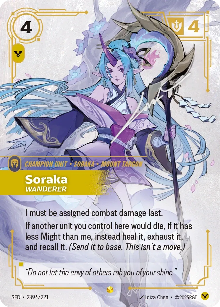 Soraka - Wanderer (Signature) - 239*/221 (SFD) Showcase