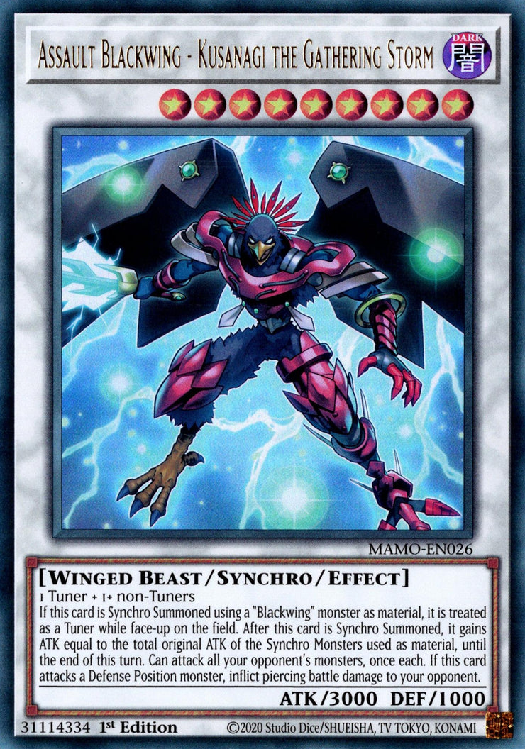 Assault Blackwing - Kusanagi the Gathering Storm (MAMO-EN026)