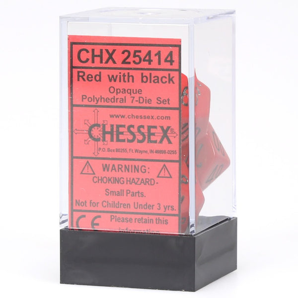 CHX25414: Opaque - Poly Set Red w/black (7)
