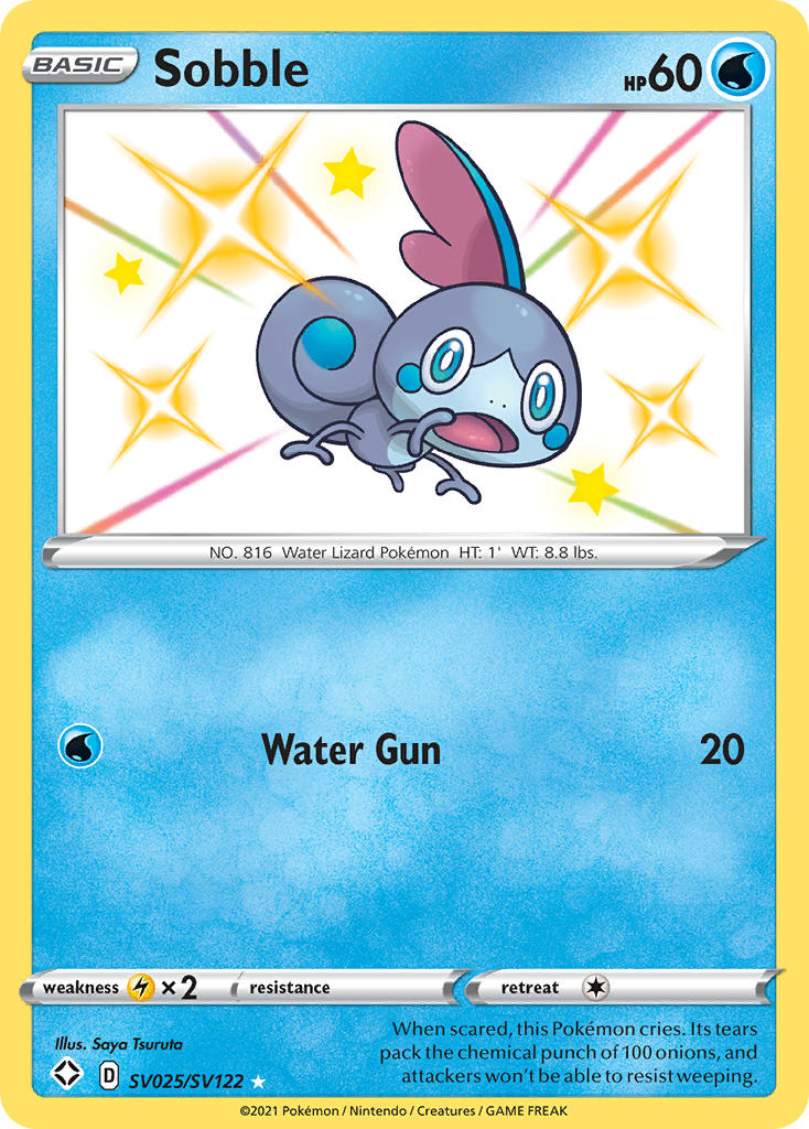 Sobble - SV025/SV122 (SHF:SV) Shiny Holo Rare - Near Mint Holofoil