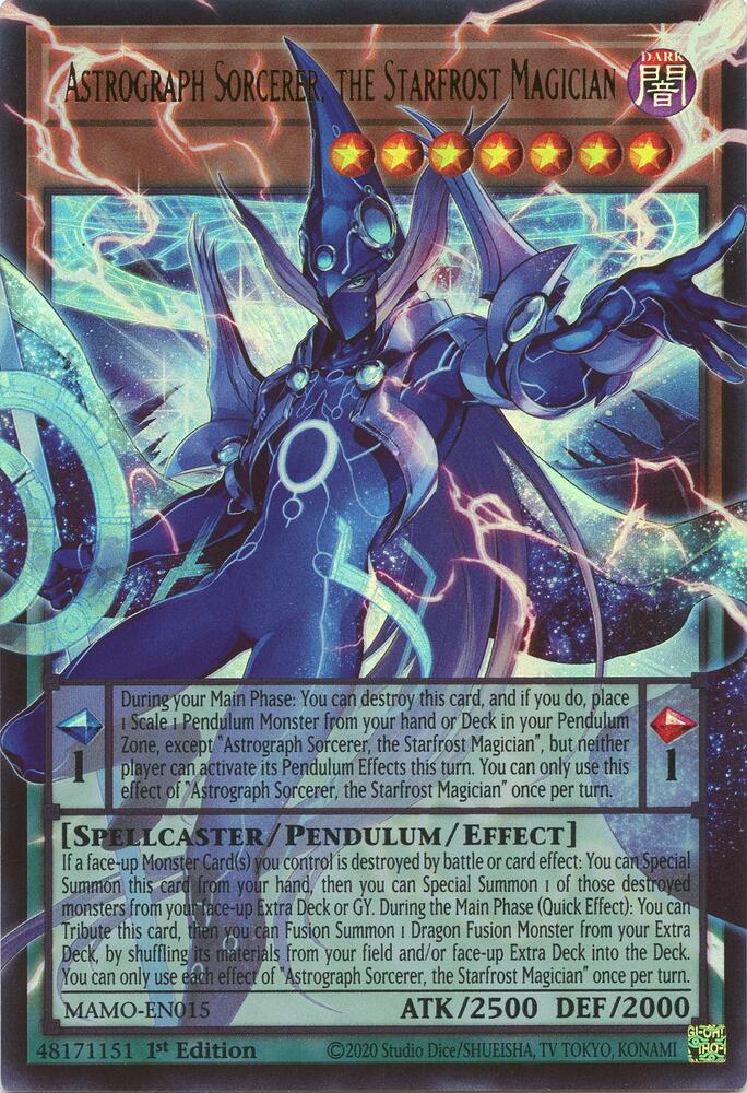 Astrograph Sorcerer, the Starfrost Magician (Extended Art) (MAMO-EN015)