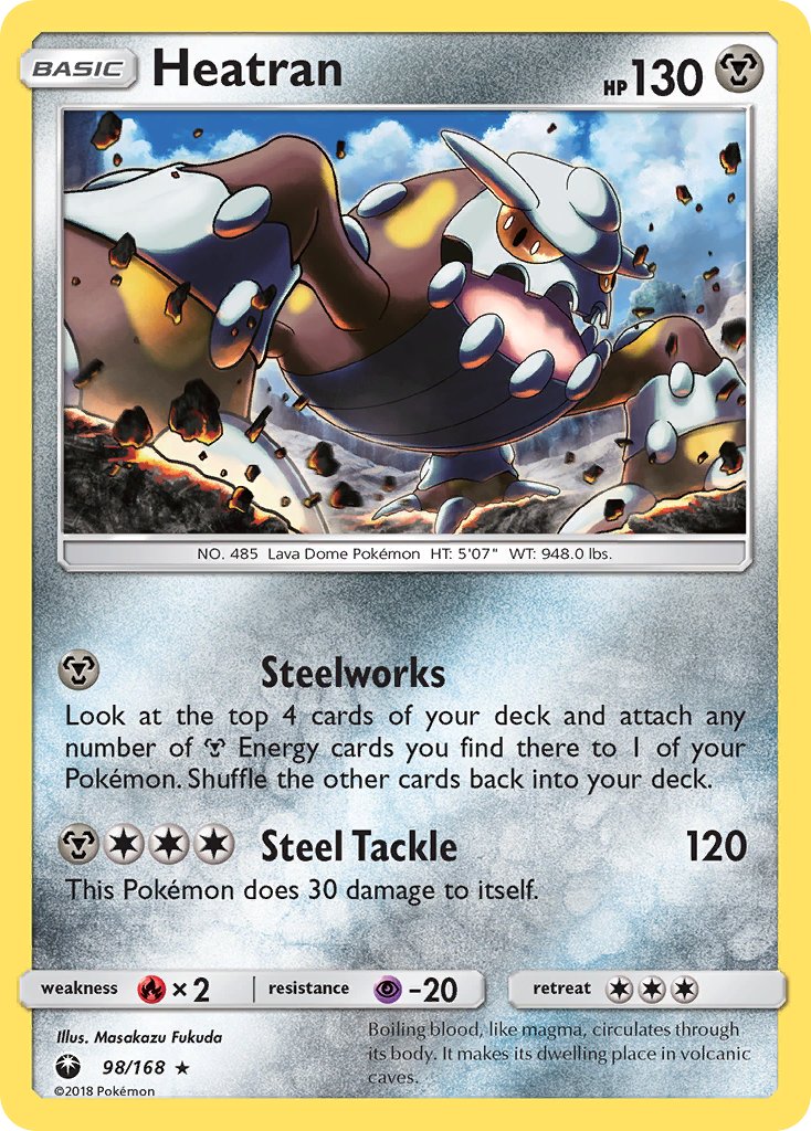 Heatran - 098/168 (CES) Holo Rare - Near Mint Holofoil