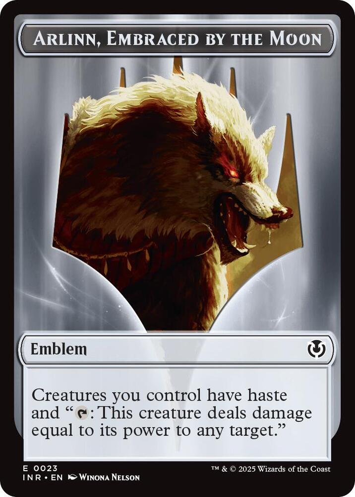 Wolf (0018) // Emblem - Arlinn, Embraces by the Moon (INR-T-FOIL)