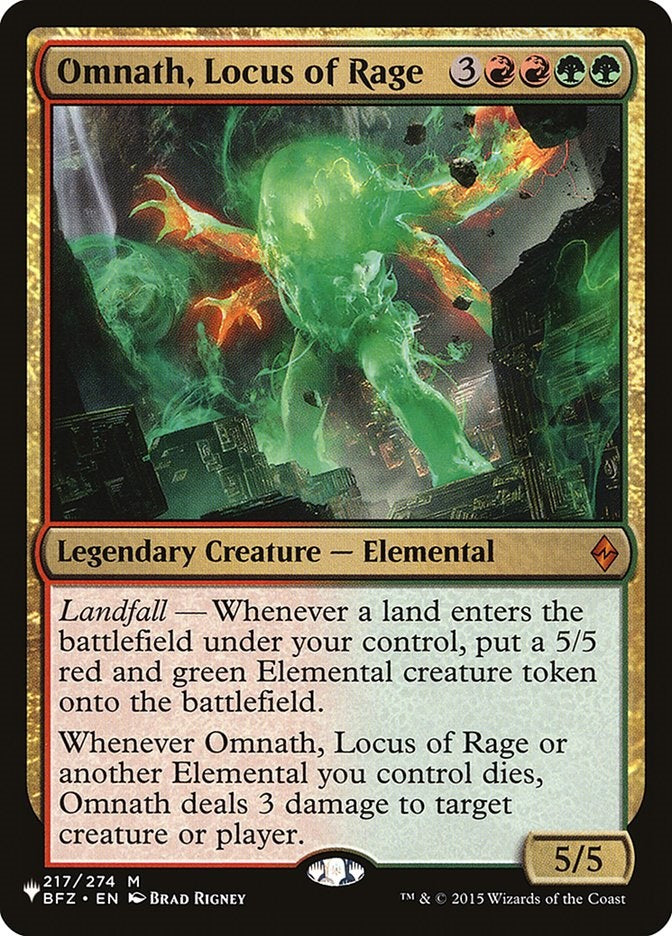 Omnath, Locus of Rage (BFZ-M-LIST)