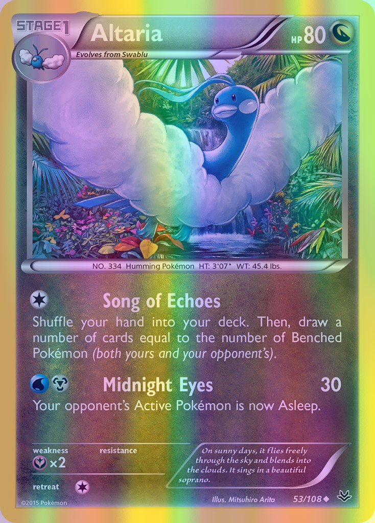 Altaria - 053/108 (ROS) Uncommon - Near Mint Reverse Holofoil