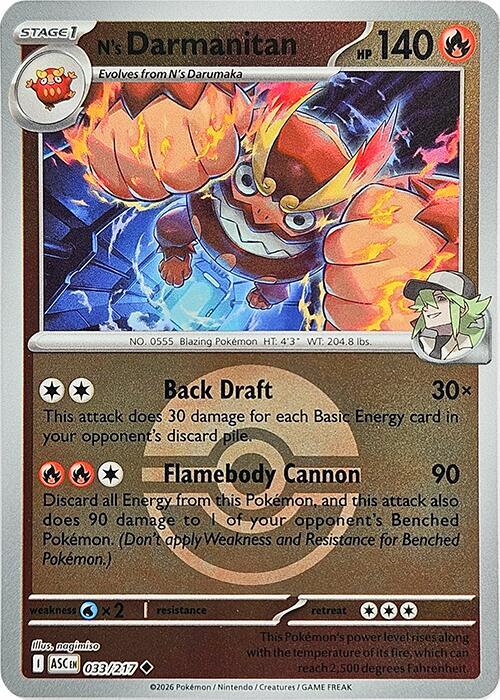 N's Darmanitan (Poke Ball) - 033/217 (ASC) Uncommon