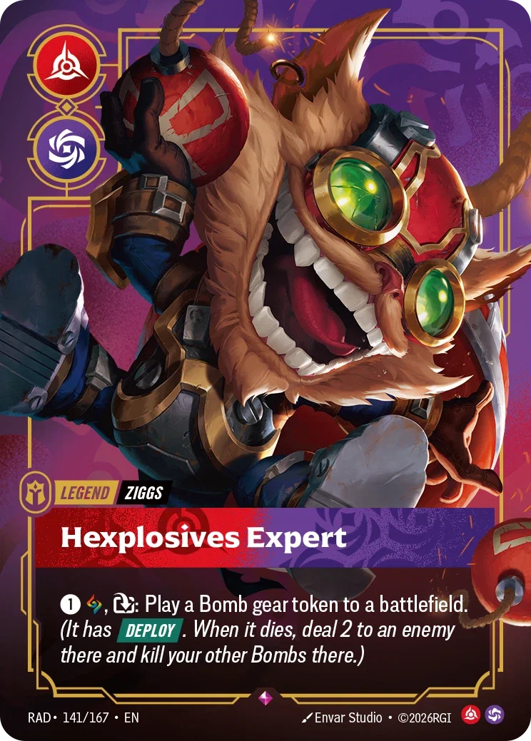 Ziggs, Hexplosives Expert - 141/167 (RAD) Rare