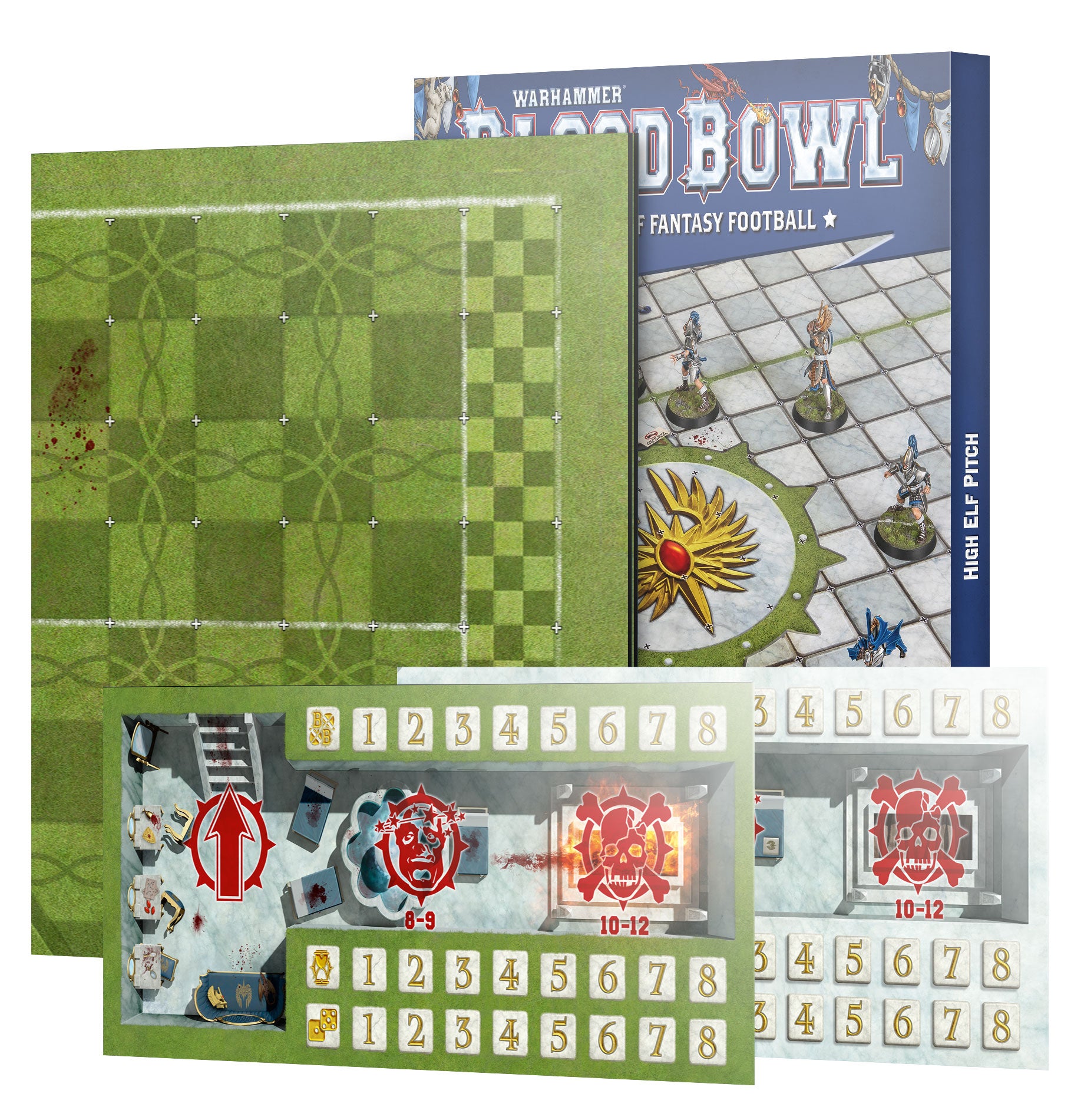 Blood Bowl: Third Season Edition - Pitch and Dugout Set: High Elf