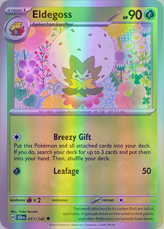 Eldegoss - 011/142 (SCR) Uncommon - Near Mint Reverse Holo Eldegoss - 011/142 (SCR) Uncommon - Near Mint Reverse Holo
