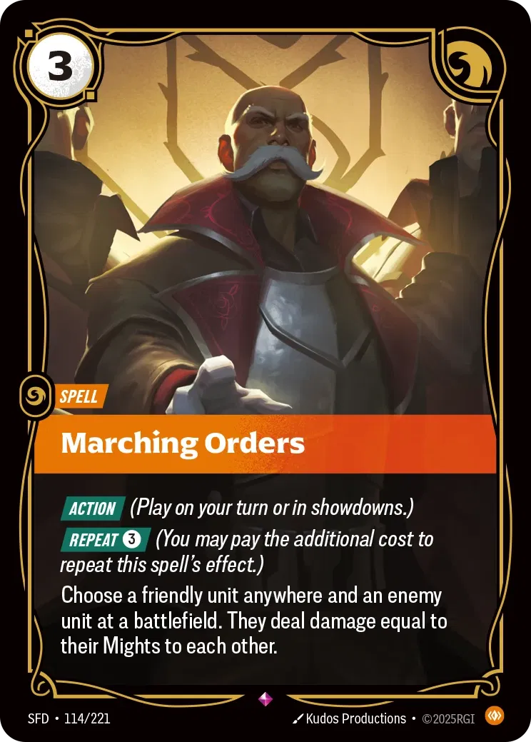 Marching Orders - 114/221 (SFD) Rare