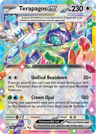 double rare pokemon cards Terapagos ex - 128/142 (SCR) Double Rare