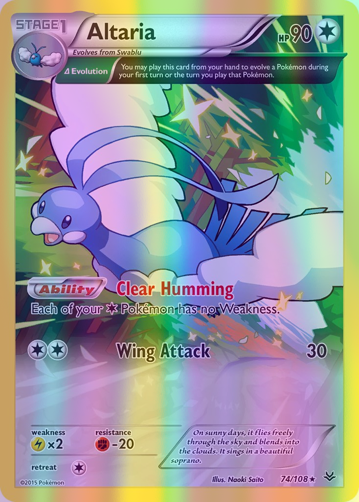 Altaria (Delta) - 074/108 (ROS) Rare - Near Mint Reverse Holofoil