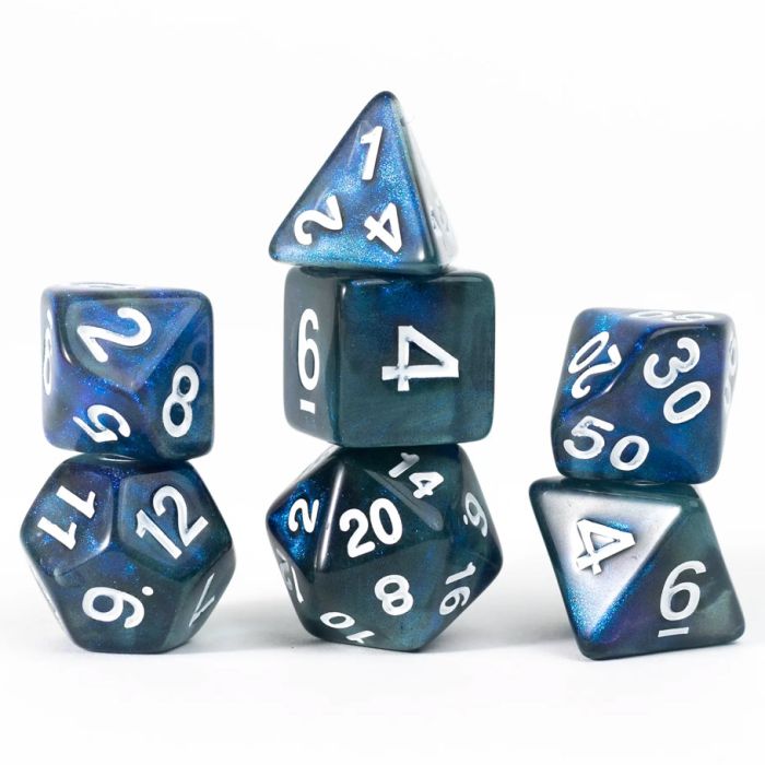 Sirius Dice: - Set Treasure Series Sapphire (7-Poly Set)