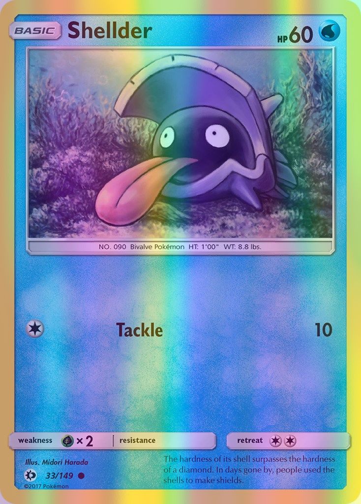 Shellder - 033/149 (SM01) Common - Near Mint Reverse Holofoil