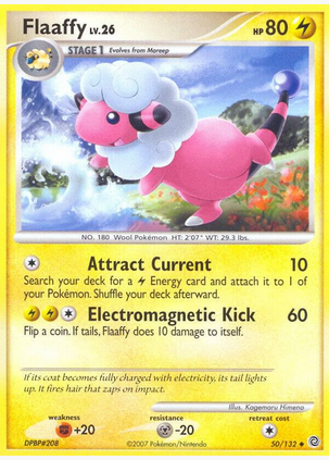 Flaaffy Lv.26 - 50/132 (SW) Holo Rare - Moderate Play