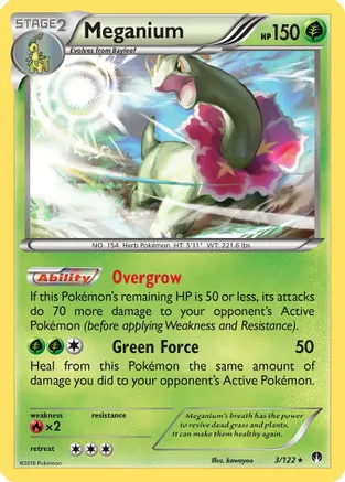 Meganium - 003/122 (BKP) Holo Rare - Near Mint Reverse Holofoil