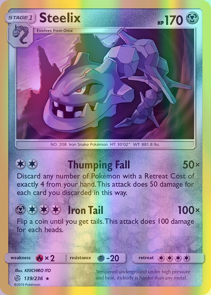 Steelix - 139/236 (CEC) Holo Rare - Near Mint Reverse Holofoil