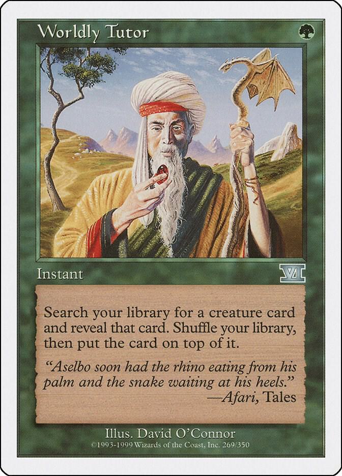 Worldly Tutor (6ED-U) Light Play