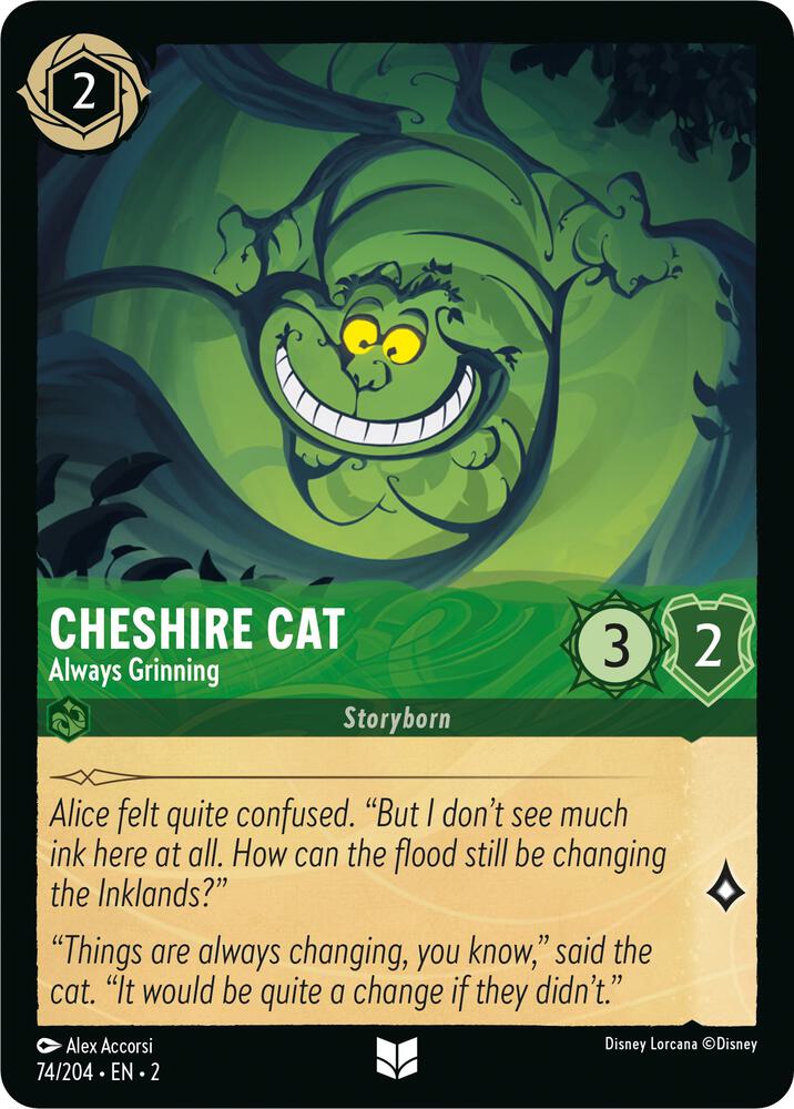 Cheshire Cat - Always Grinning (Rise of the Floodborn 74/204) Uncommon - Near Mint Cold Foil