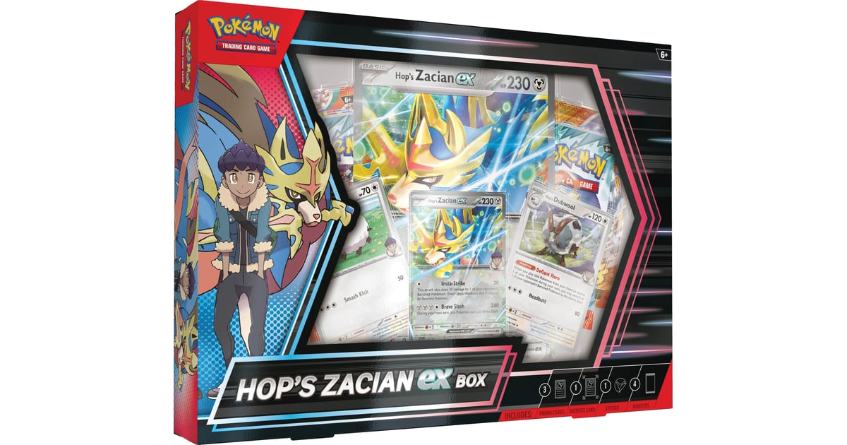 Pokemon TCG: Hop's Zacian ex Box