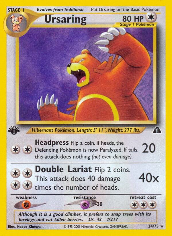 Ursaring 34/75 (N2) Rare - Moderate Play Unlimited
