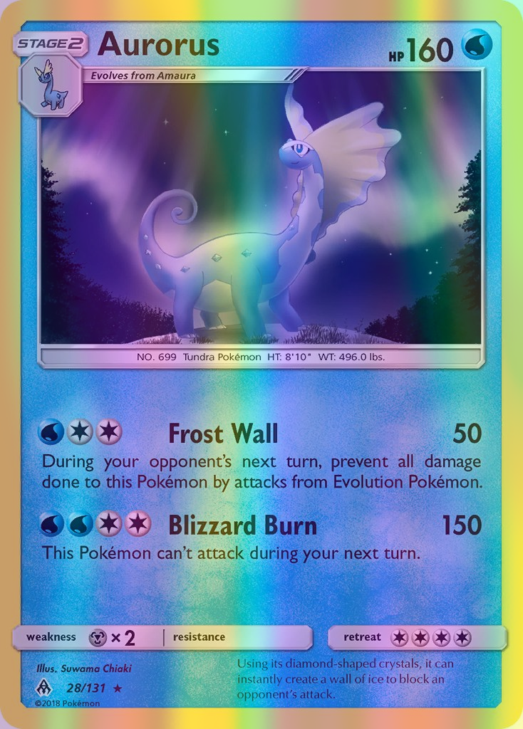 Aurorus - 028/131 (FLI) Holo Rare - Near Mint Reverse Holofoil