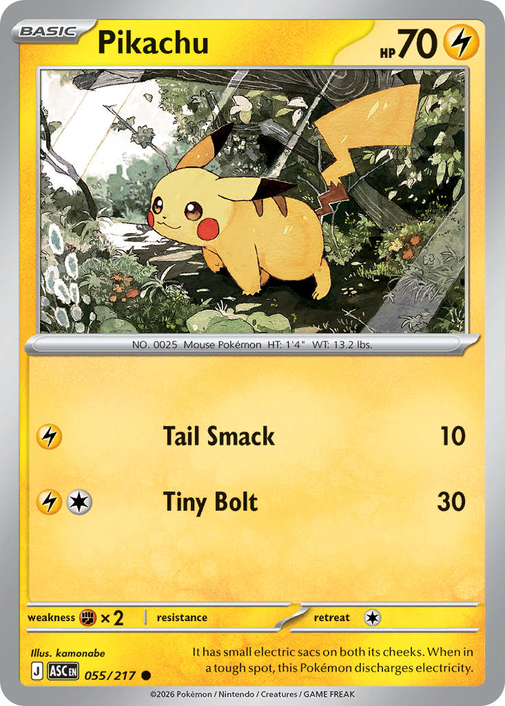 Pikachu - 055/217 (ASC) Common