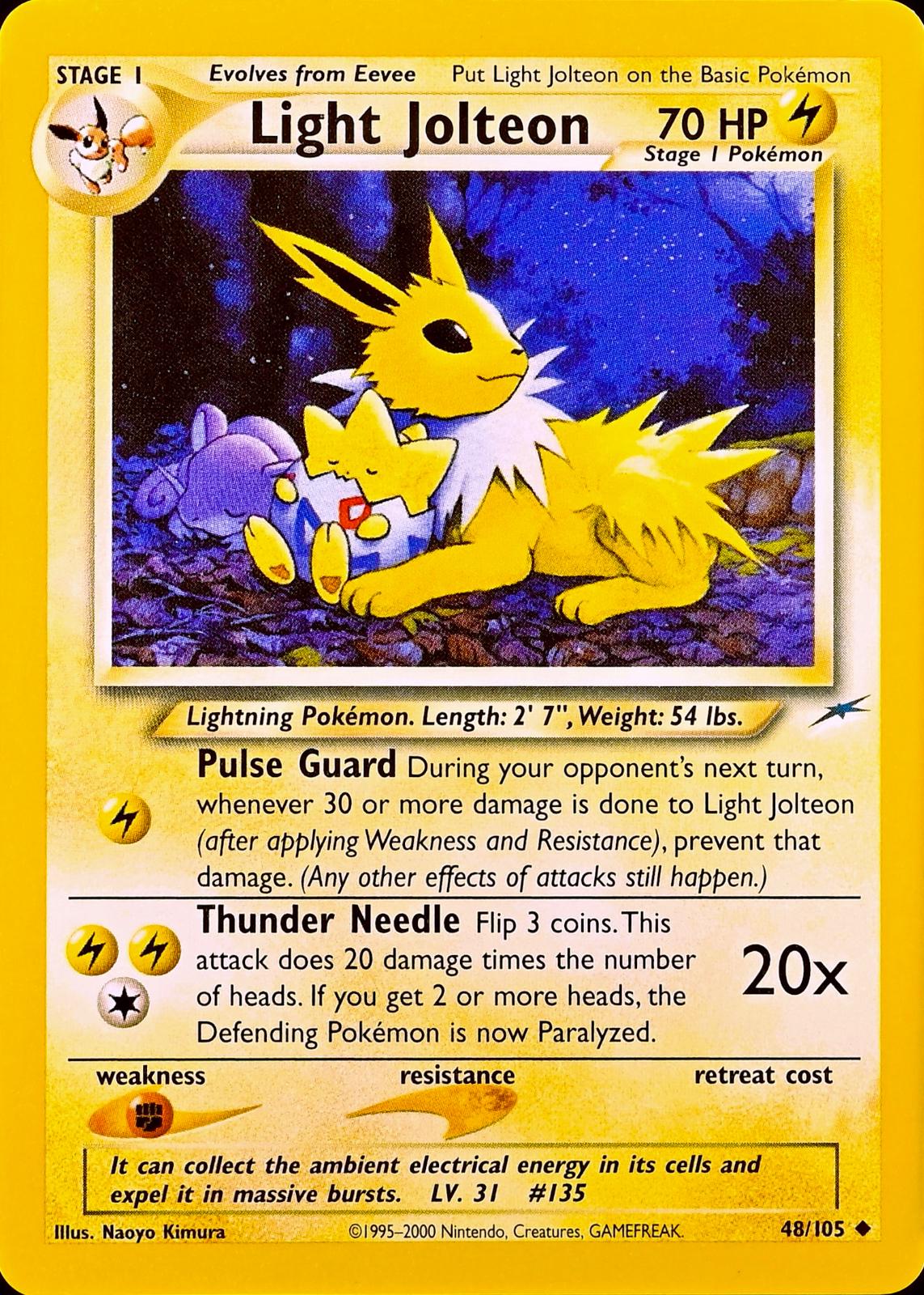 Light Jolteon - 048/105 (N4) Uncommon - Light Play Unlimited