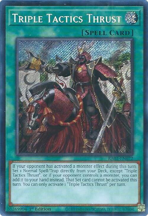 Triple Tactics Thrust (RA03-EN072) Secret Rare - Near Mint 1st Edition