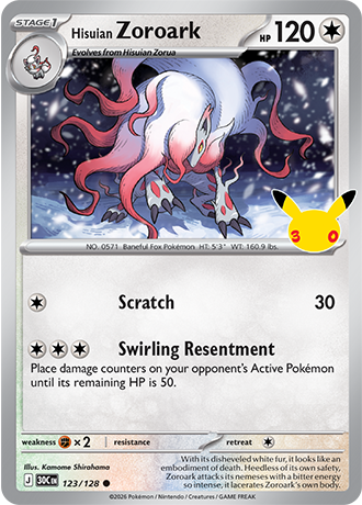 Hisuian Zoroark - 123/128 (30C) Common