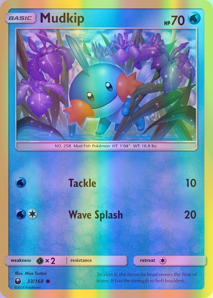 Mudkip - 033/168 (CES) Common - Near Mint Reverse Holofoil