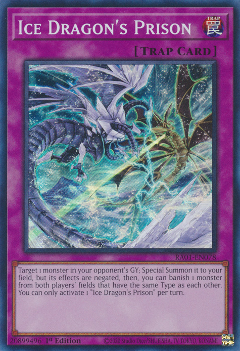 Ice Dragon's Prison (RA01-EN078) Super Rare - Near Mint 1st Edition