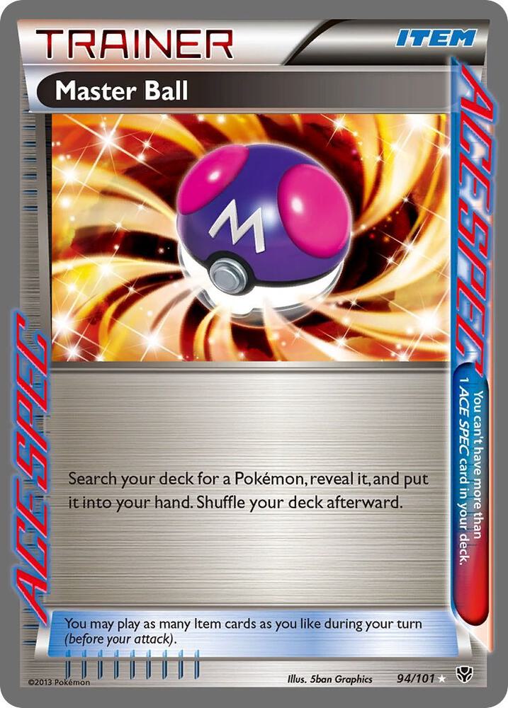 Master Ball - 094/101 (PLB) Rare Ace - Heavy Play Holofoil