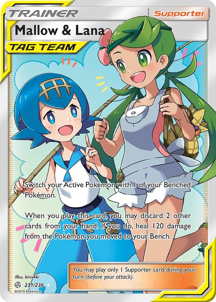 Mallow & Lana (Full Art) - 231/236 (CEC) Ultra Rare - Moderate Play Holofoil